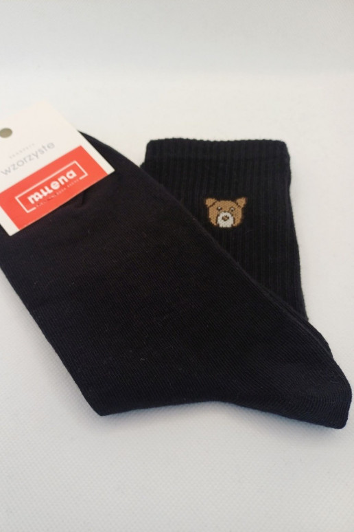 Women's Socks Bear Black