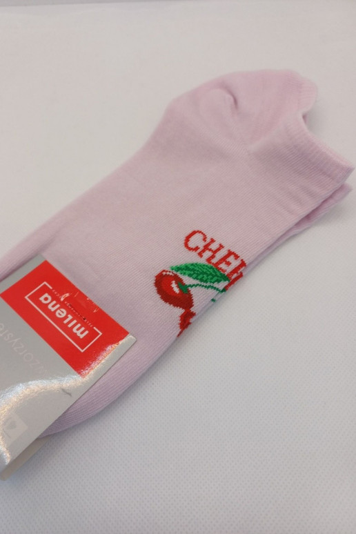 Women's Ankle Socks CHERRIES Pink