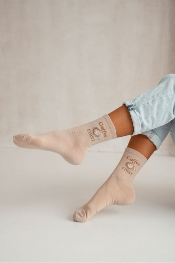 Women's Socks Coffee FIRST Beige