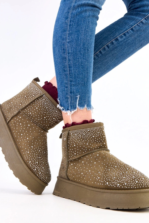 Zielone śniegowce z cyrkoniami na...