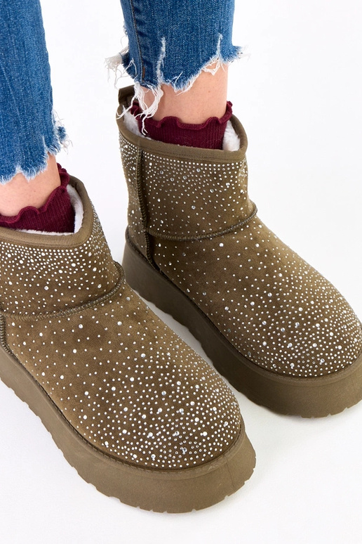 Zielone śniegowce z cyrkoniami na...