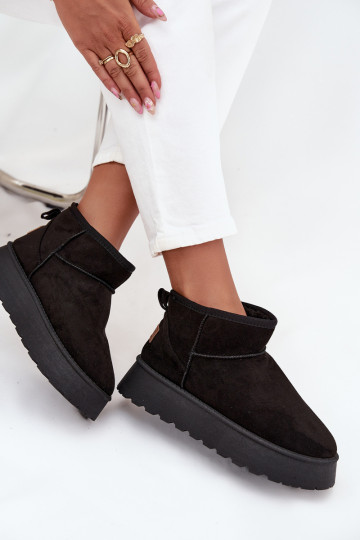 Women's Snow Boots on Platform Black Celyra