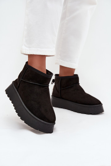 Women's Snow Boots on Platform Black Celyra 2