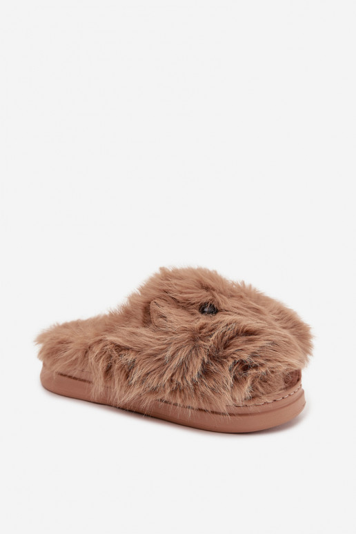 Futrzane Kapice Damskie Kapibary Khaki Pravelle