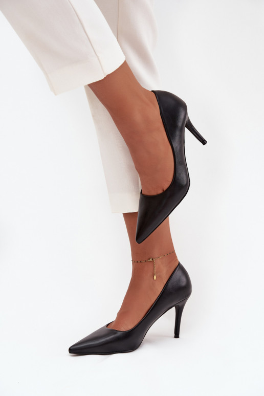 Szpilki DamskiewithEko Skóry Czarne Sivana