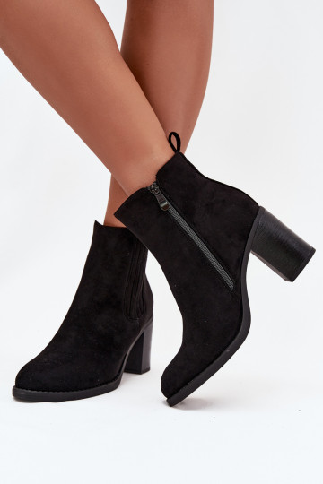 Insulated Women's Boots with Block Heel Black Brevina 2
