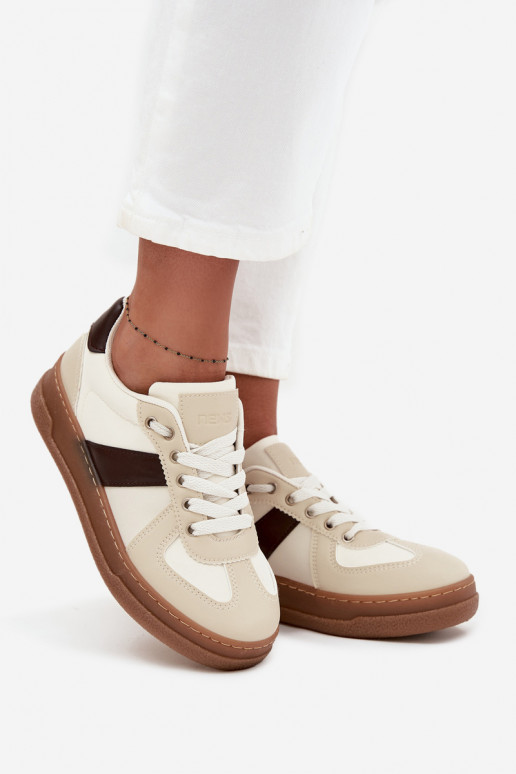 Women's Sneakers On Platform Beige Galivina