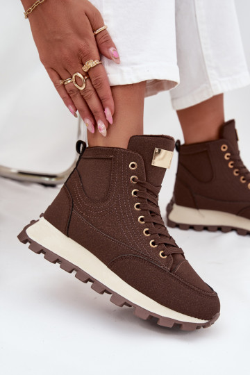 Insulated Women's Traper on Platform Brown Marivira