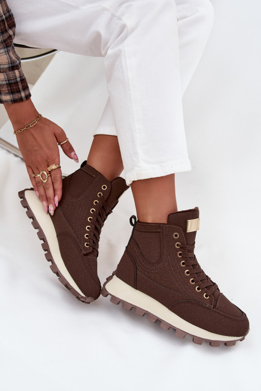 Insulated Women's Traper on Platform Brown Marivira