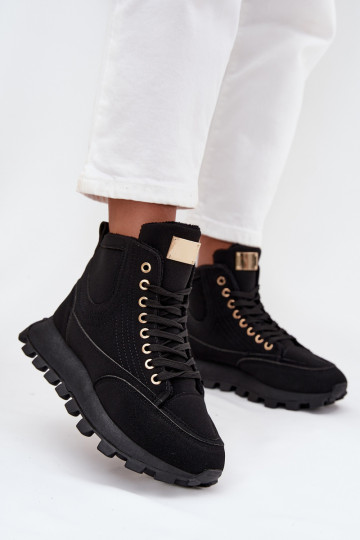 Insulated Women's Trappers on Platform Black Marivira 2