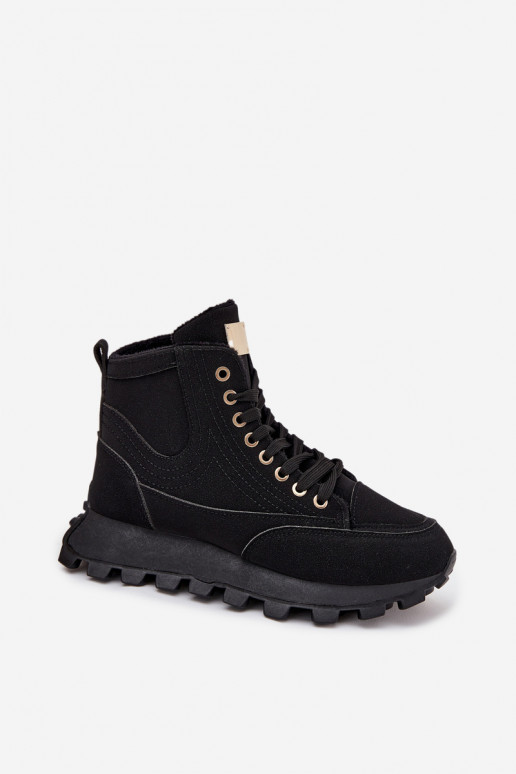 Insulated Women's Trappers on Platform Black Marivira