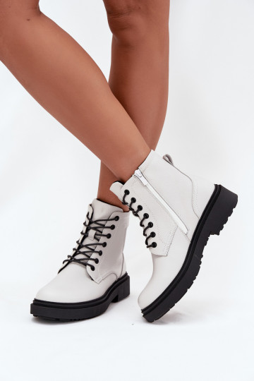 Insulated Women's Leather Boots Sergio Leone BT25248-S White 2