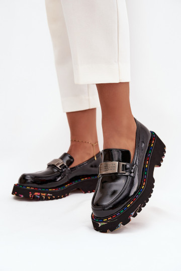 Women's Loafers Made of Patent Leather Artiker 57C0070 Black 2