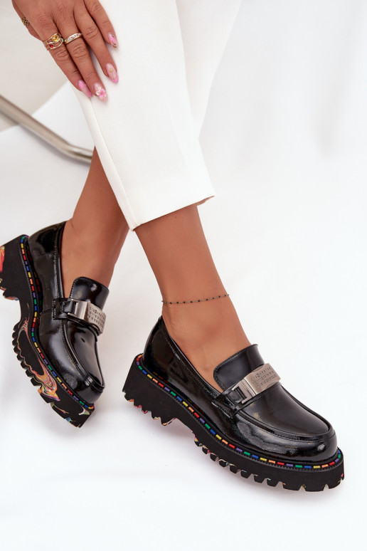 Women's Loafers Made of Patent Leather Artiker 57C0070 Black