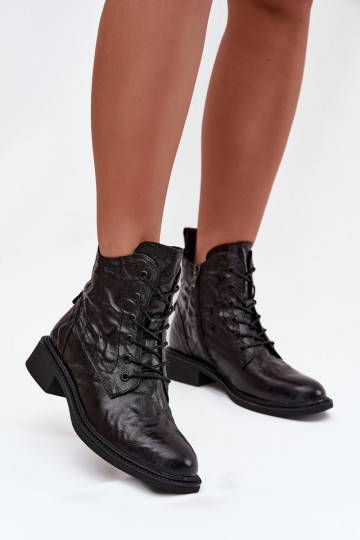 Women's Boots Made of Natural Leather Insulated Artiker 57C1006 Black