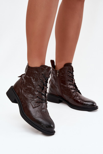 Women's Boots Made of Natural Leather Heated Artiker 57C1005 Chocolate 2