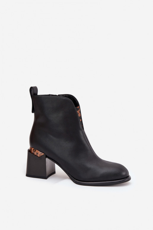 Leather Women's Ankle Boots Vinceza 66811 Black Leather Women's Ankle Boots Vinceza 66811 Black