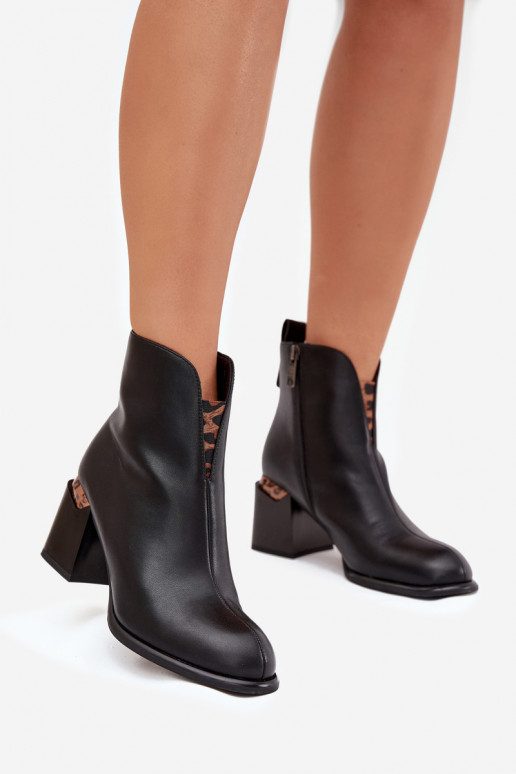 Leather Women's Ankle Boots Vinceza 66811 Black Leather Women's Ankle Boots Vinceza 66811 Black