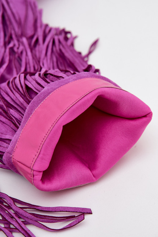 Women's High Heel Boots with Fringes Purple Isalune Women's High Heel Boots with Fringes Purple Isalune