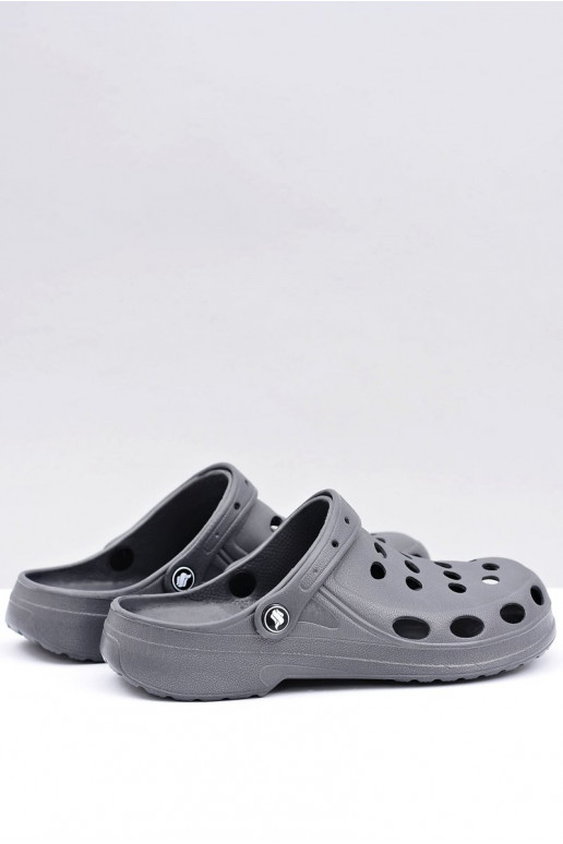 Męskie Klapki Sandały Ogrodowe Basen Szare