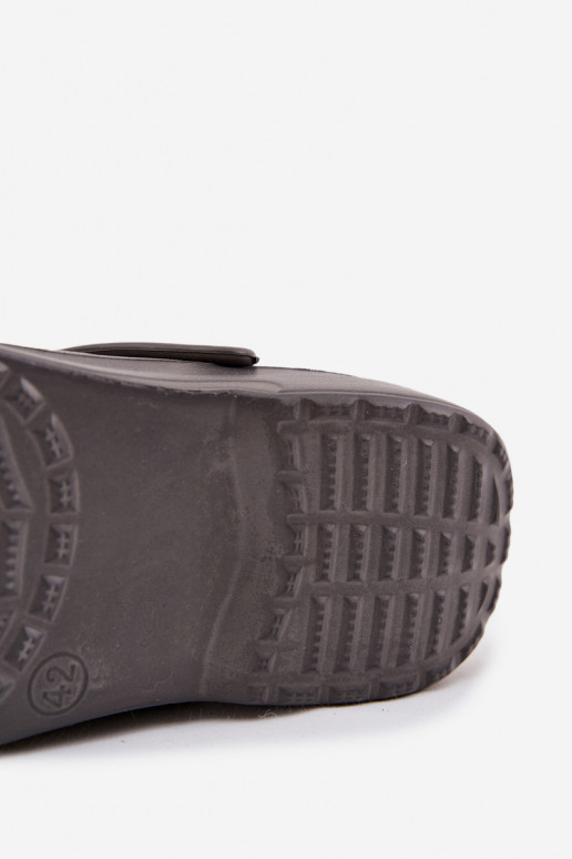 Męskie Klapki Sandały Ogrodowe Basen Szare