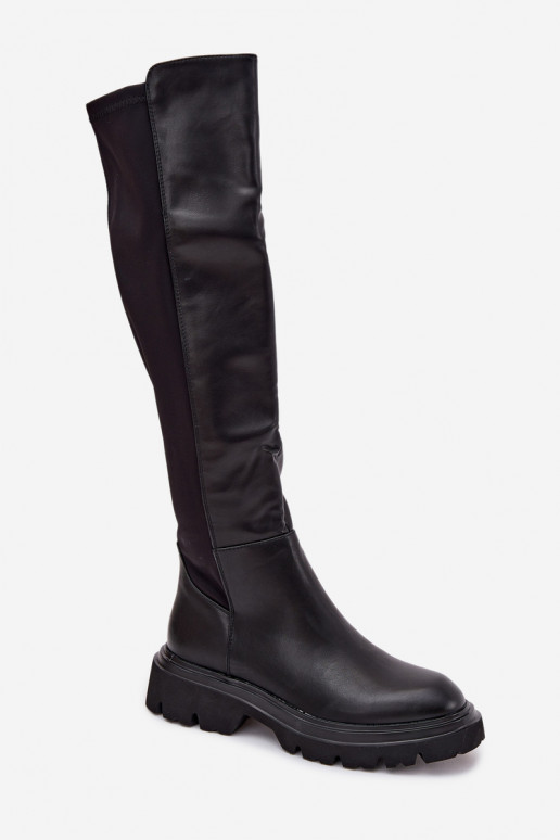Slip-on Women's Boots Made of Eco Leather Black Sylvina Slip-on Women's Boots Made of Eco Leather Black Sylvina