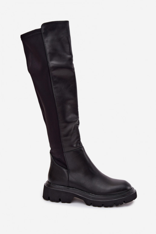 Slip-on Women's Boots Made of Eco Leather Black Sylvina Slip-on Women's Boots Made of Eco Leather Black Sylvina