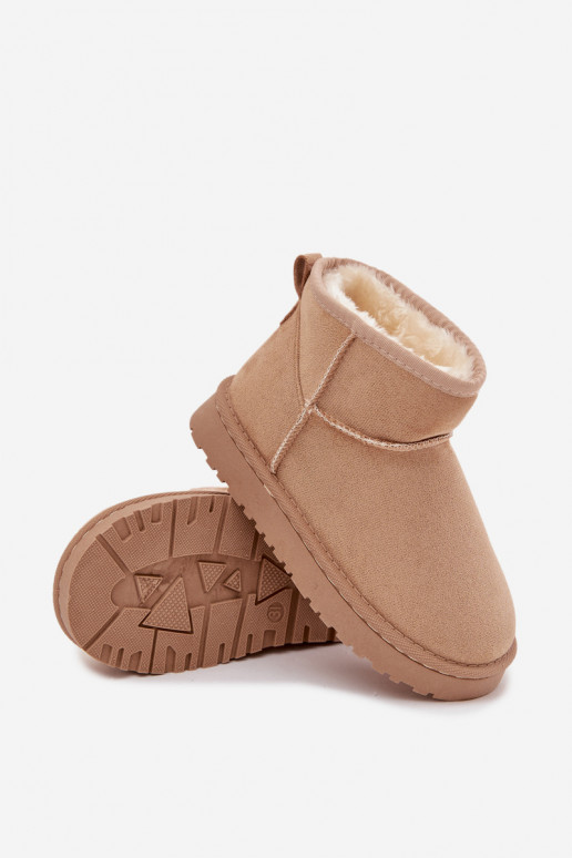 Children's Youth Snow Boots Lined with Fur Beige Mireya