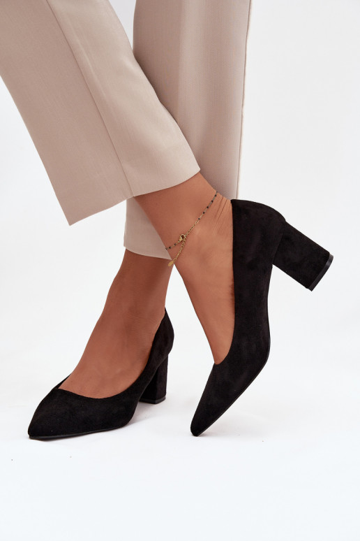 Women's Pumps with Pointed Toes on Heel Black Pavira Women's Pumps with Pointed Toes on Heel Black Pavira
