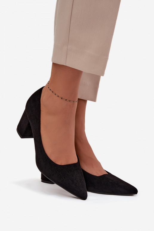Women's Pumps with Pointed Toes on Heel Black Pavira Women's Pumps with Pointed Toes on Heel Black Pavira