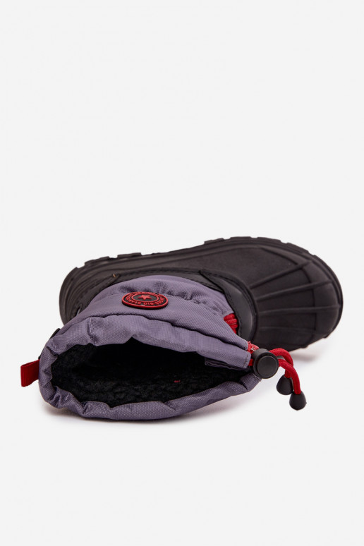 Kids Snow Boots with Zip Big Star SS374031 Gray-Black