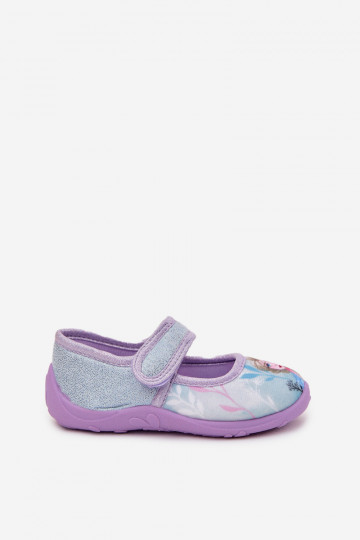 Ballerina Kids Slippers Fastened With Velcro Frozen Land Ice Blue Olivessa 2