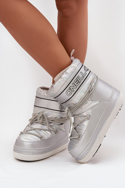 Śniegowce DamskiewithWiązaniem O'NEILL LISA WOMEN HIGH 90253012.99S Srebrne