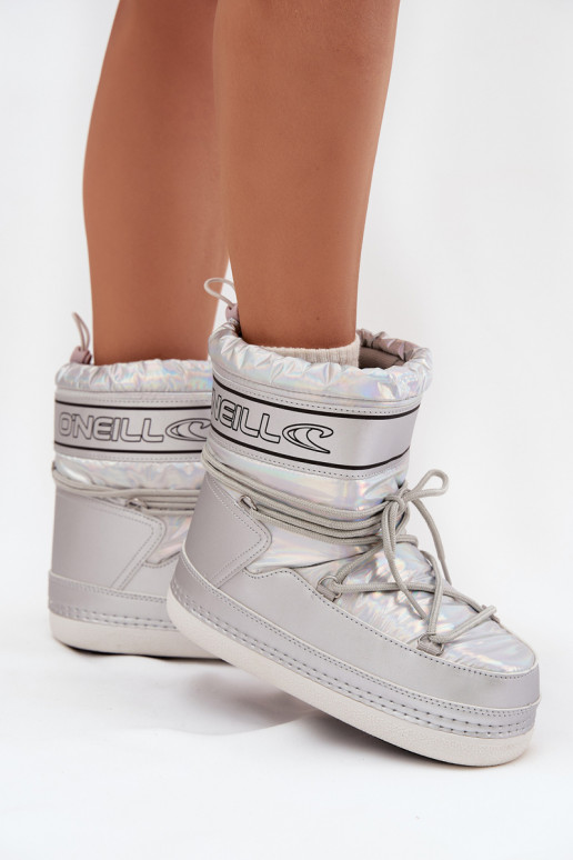 Śniegowce DamskiewithWiązaniem O'NEILL LISA WOMEN HIGH 90253012.99S Srebrne