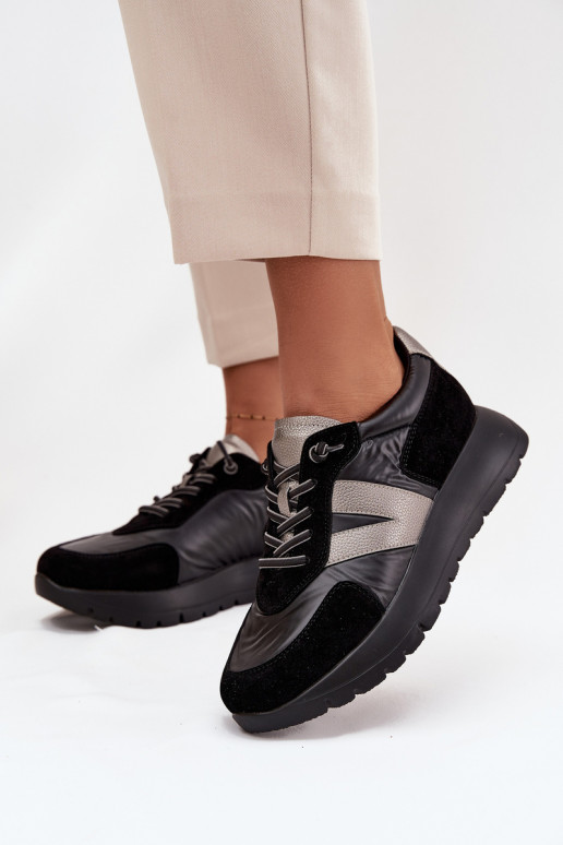 Women's Sneakers On Platform Vinceza 58561 Black