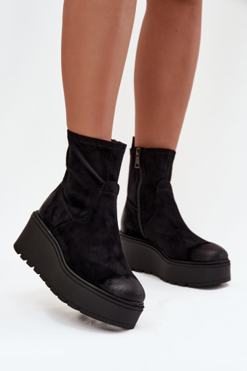 Women's Platform Boots Vinceza 58596 Black 2