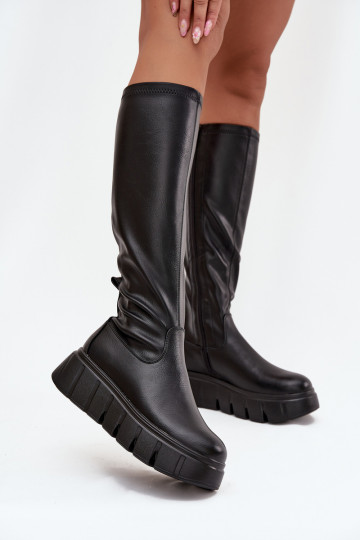 Women's Platform Boots with Zipper Vinceza 58553 Black 2