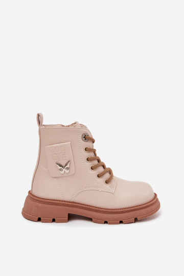 Insulated Children's Boots With Zipper Beige Alverina 2