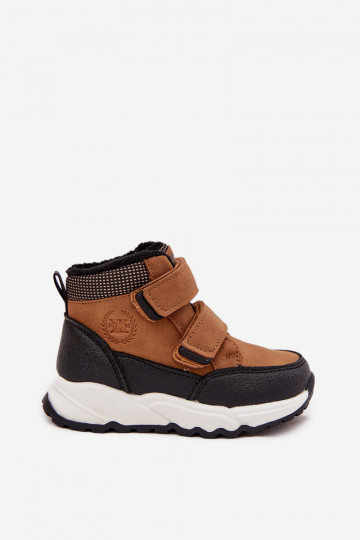 Insulated Children's Winter Shoes With Velcro Camel Nolivine 2