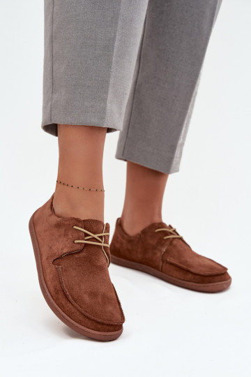Women's Barefoot Style Shoes Made of Natural Suede Zazoo 327 Brown 2