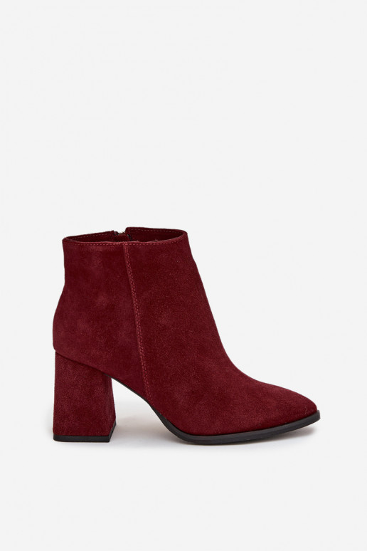 Women's Heeled Boots with Golden Detail Chocolate Zazoo 3128