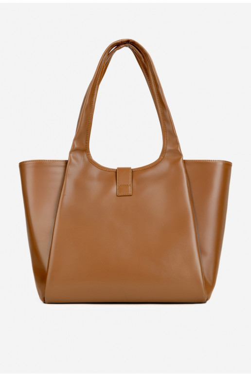 Shopper Bag with Clasp NOBO BAG6010-017 Light Brown