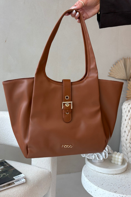 Torebka ShopperkawithKlamrą NOBO BAG6010-017 Jasnobrązowa
