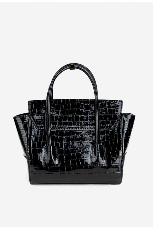 Small Box Bag with Embossed Pattern NOBO BAG5800-M20 Black