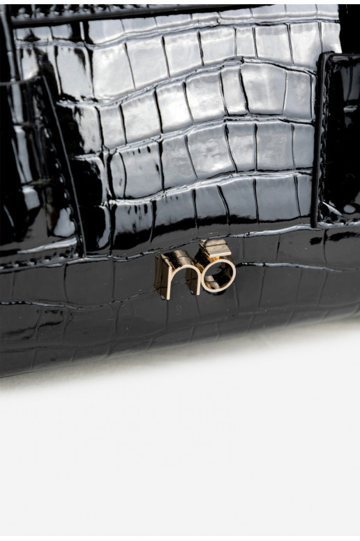 Small Box Bag with Embossed Pattern NOBO BAG5800-M20 Black