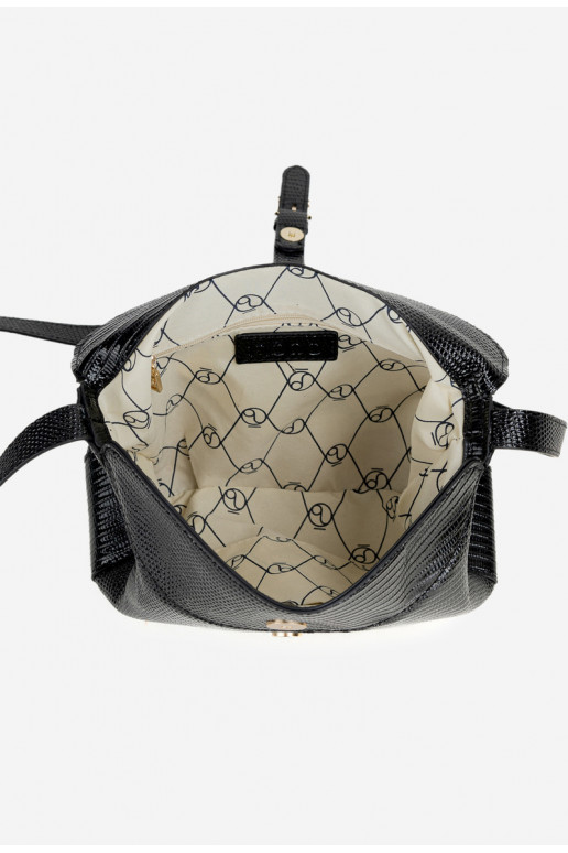 Torebka ListonoszkawithDrobnym Tłoczeniem NOBO BAG5780-M20 Czarna