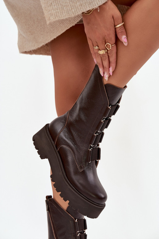 turalnej Skóry  Zazoo 3795 Czekoladoe