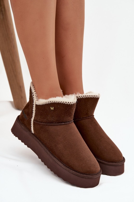 Women's Snow Boots on Platform Wrangler 20253093.IKU Chocolate
