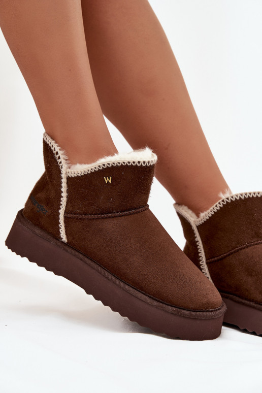 Women's Snow Boots on Platform Wrangler 20253093.IKU Chocolate