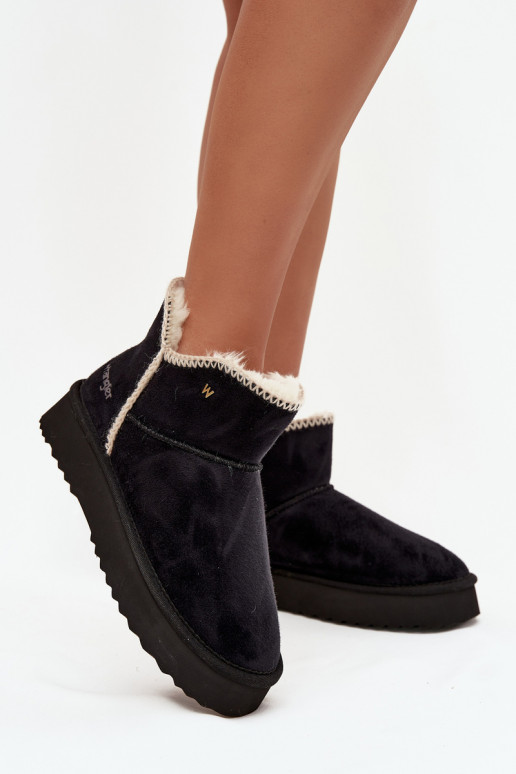 Śniegowce Damskie Na Platformie Wrangler 20253093.25Y Czarne